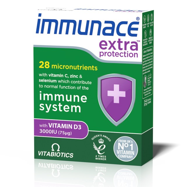 Vitabiotics Immunace Extra Protection Συμπλήρωμα διατροφής, 30 ταμπλέτες