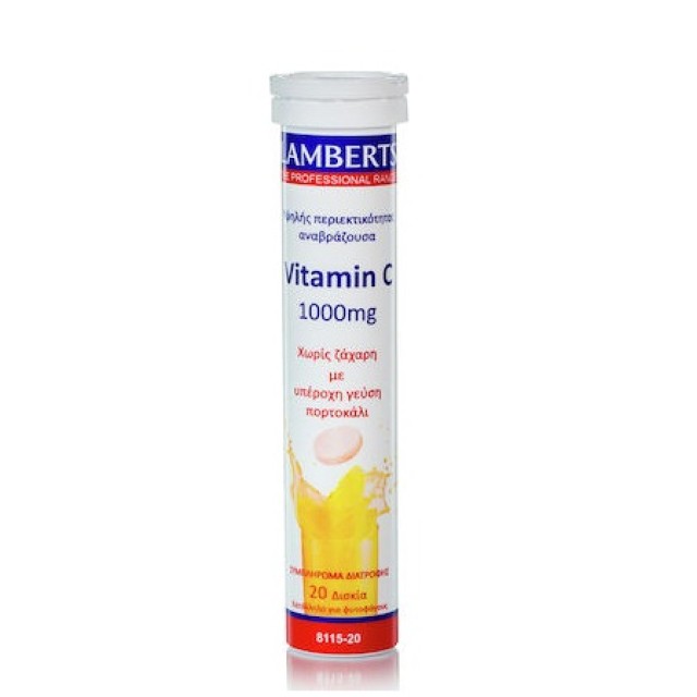 Lamberts Vitamin C 1000mg, 20 Αναβράζοντα Δισκία