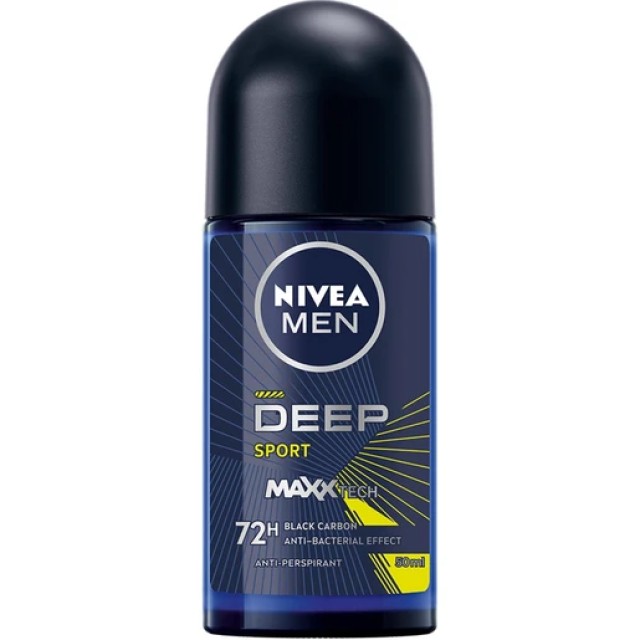 Nivea Men Deo Deep Sport 72h Roll-on Αποσμητικό, 50ml