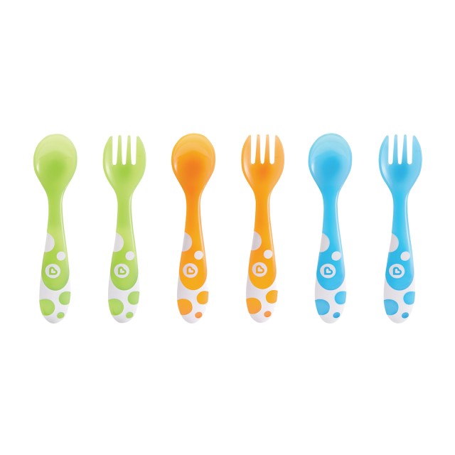 Munchkin Multi Coloured Forks & Spoons Σετ Πηρούνια και Κουτάλια 12m+, 6τμχ