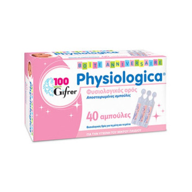 Gifrer Physiologica Φυσιολογικός Oρός για Mύτη & Mάτια, 40x5ml