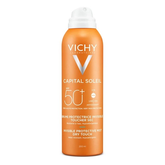 Vichy Capital Soleil Invisible Hydrating Mist Spf50+ Αντηλιακό Σπρεϊ, 200ml