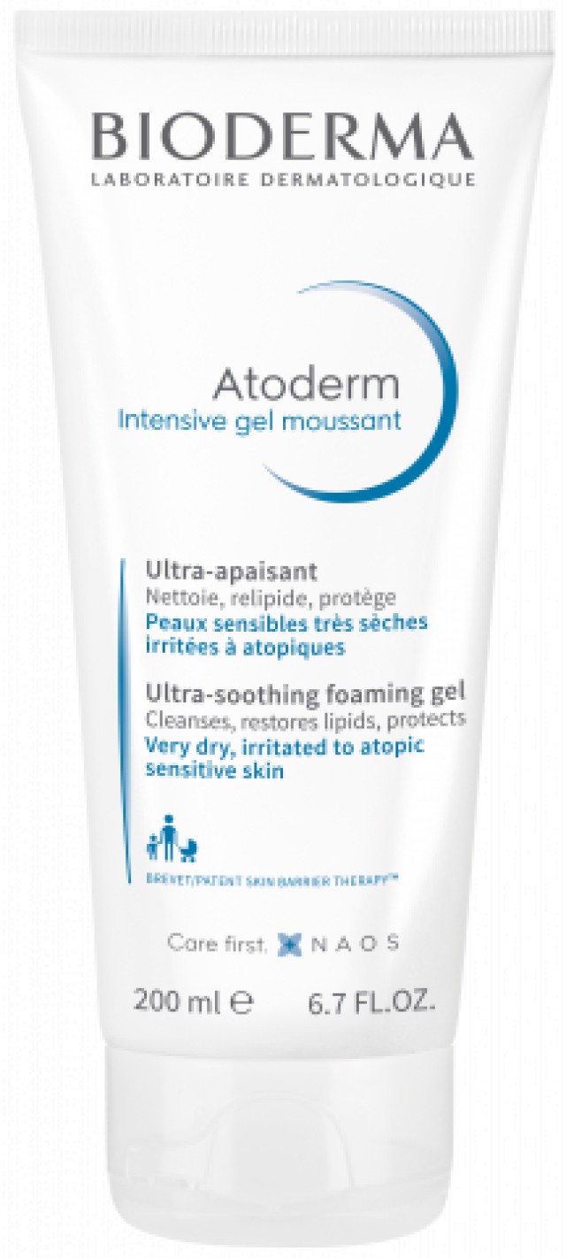 Bioderma Atoderm Intensive Αφρίζον Τζελ Αναπλήρωσης Λιπιδίων 200ml