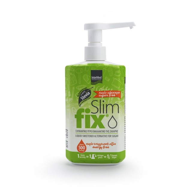 Slim Fix Stevia Υγρό Γλυκαντικό Στέβια, 500gr