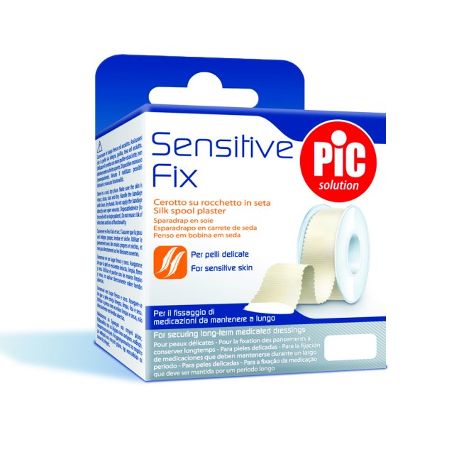 Pic Sensitive Fix Αυτοκόλλητο Μεταξωτό Επιδεσμικό Ρολό 1,25cmx5m, 1 Τεμάχιο