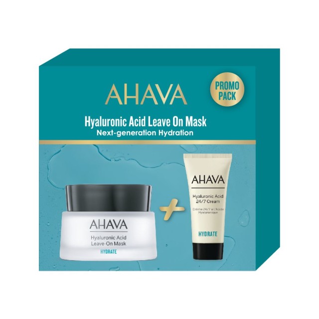 Ahava Hyaluronic Acid Leave On Mask Καταπραϋντική Μάσκα με Υαλουρονικό Οξύ - 50ml & ΔΩΡΟ Hyaluronic Acid 24/7 Cream - 15ml