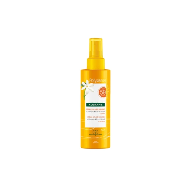 Klorane Sunscreen Body Spray SPF 50 with Organic Tamanu & Monoi ...