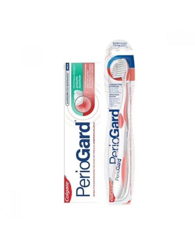 Colgate Periogard Οδοντόκρεμα κατά της Ουλίτιδας 75ml + Μαλακή Οδοντόβουρτσα σε Σομόν-Λευκό χρώμα
