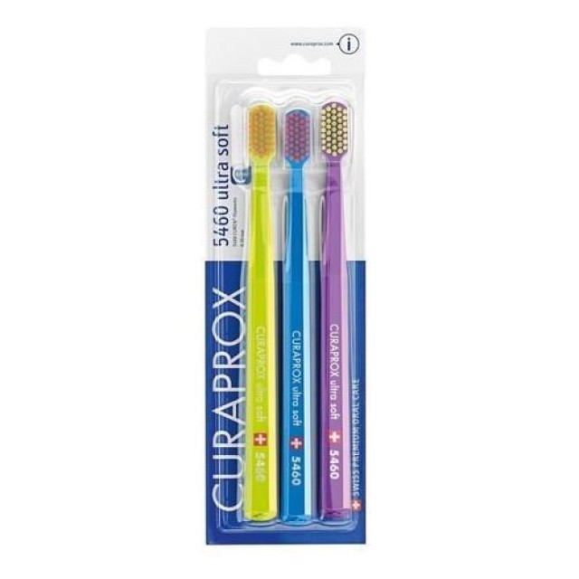 Curaprox 5460 Ultra Soft Toothbrush Οδοντόβουρτσα, 3 τεμάχια