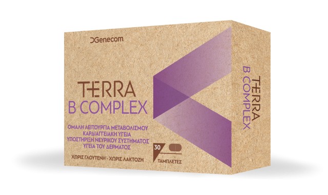 Terra B Complex Συμπλήρωμα Διατροφής Για Το Νευρικό Σύστημα, 30 Ταμπλέτες