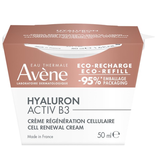 Avene Hyaluron Activ B3 Refill 24ωρη Κρέμα Προσώπου Κυτταρικής Ανανέωσης - Ανταλλακτικό 50ml