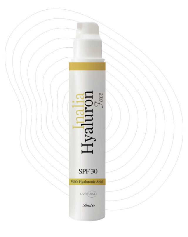 Inalia Hyaluron Face SPF30 Ενυδατική Κρέμα Προσώπου Με SPF30 Για Αντηλιακή Προστασία, 50ml