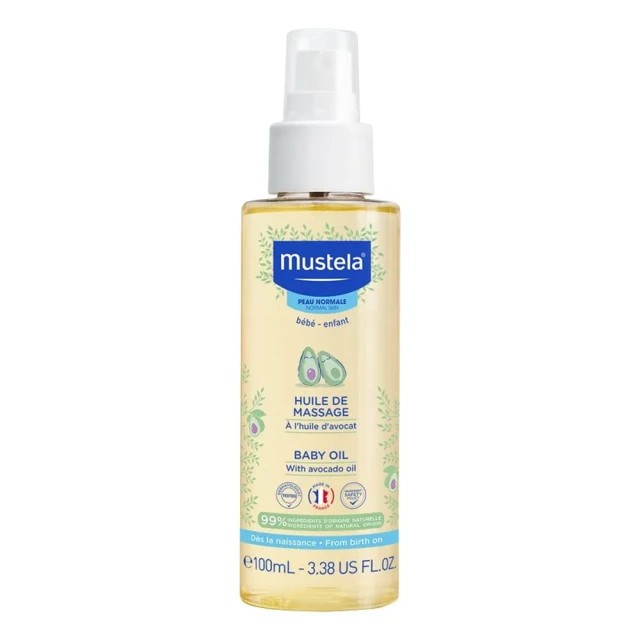 Mustela Massage Oil With Avocado Βρεφικό Λάδι για Μάσαζ με Έλαιο Αβ...