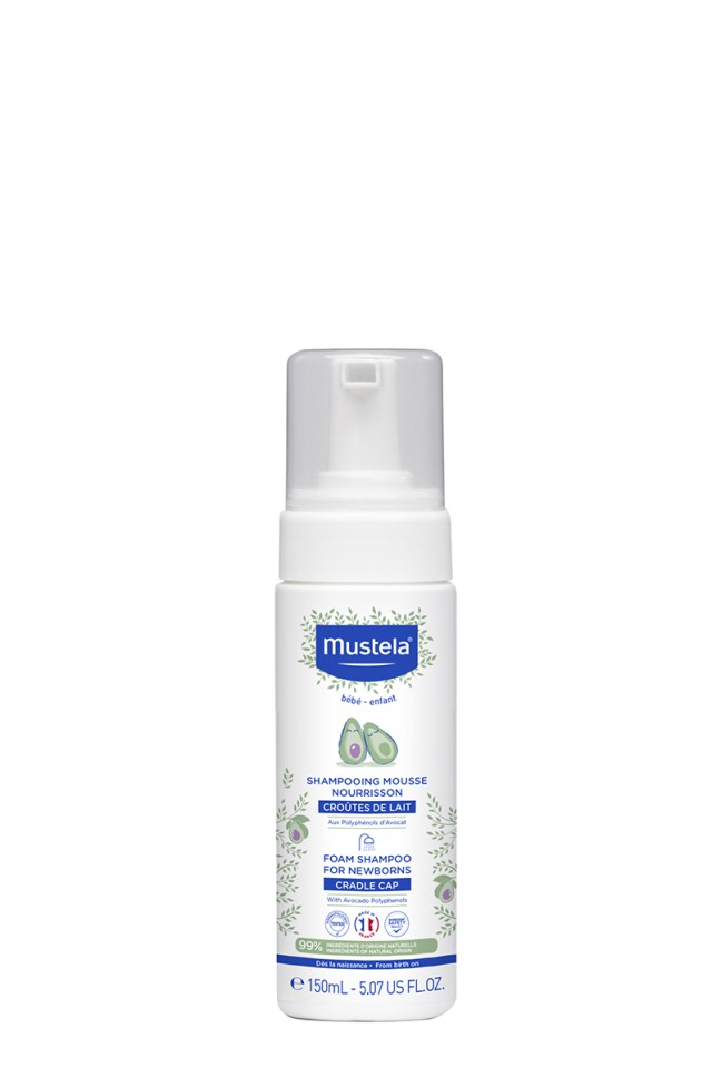 Mustela Foam Shampoo for Newborns-Normal Skin Σαμπουάν σε μορφή αφρού για τη νινίδα 150ml