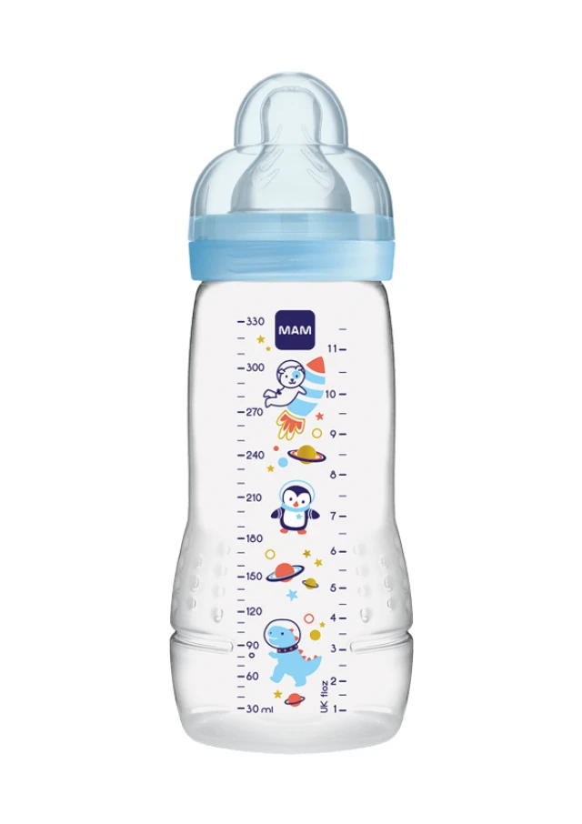 Mam Easy Active Bottle Plastic Bottle with Silicone Nipple for Boys...