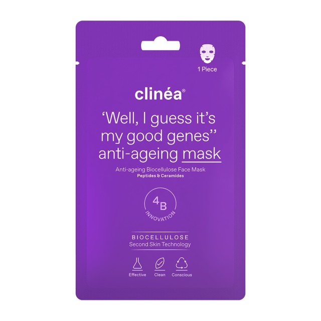 Clinea Anti-ageing Biocellulose Face Mask Αντιγηραντική Μάσκα Προσώπου, 1τμχ