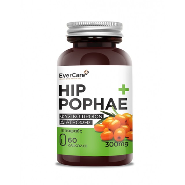EverCare Hippophae 300mg Συμπλήρωμα Διατροφής με Ιπποφαές, 60 Κάψουλες