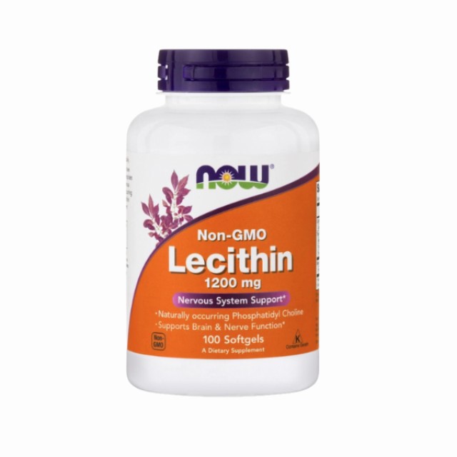 Now Foods Lecithin 1200mg Non-GMO Συμπλήρωμα Διατροφής με Λεκιθίνη,...