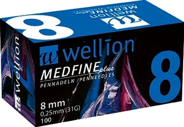 Wellion Medfine Plus Βελόνες Ινσουλίνης 31G, 100τμχ