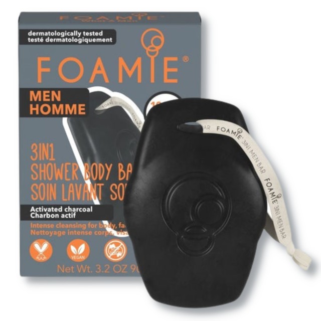 Foamie All In One Bar For Men What A Man για μαλλιά, πρόσωπο και σώμα 90gr