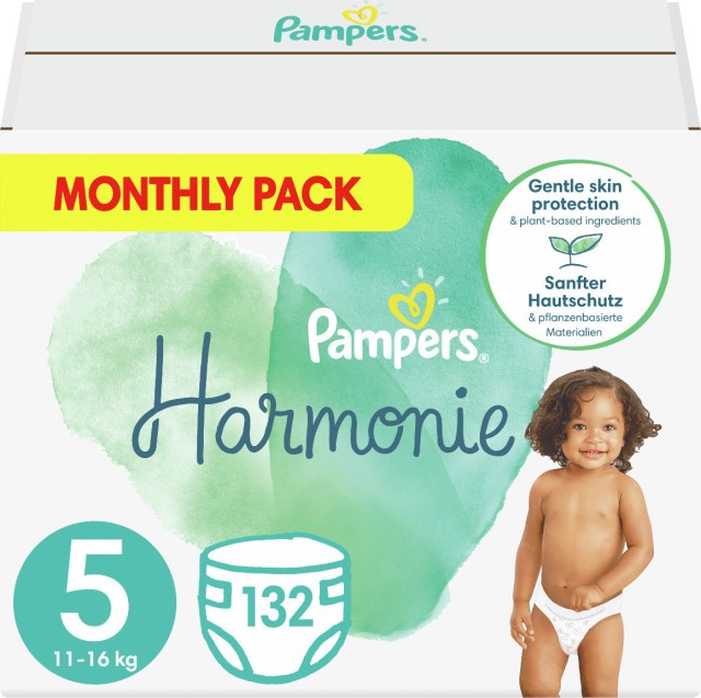 Pampers Harmonie Monthly Pack No5 (11-16kg), 132 πάνες
