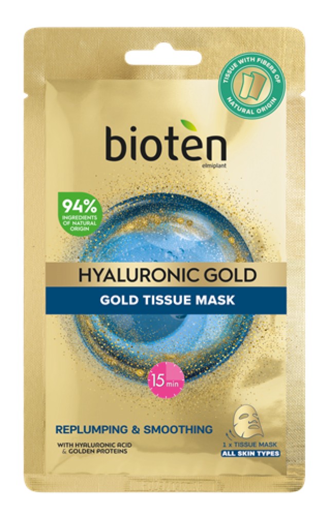 Bioten Hyaluronic Gold Μάσκα Προσώπου Για Ενυδάτωση, 25ml