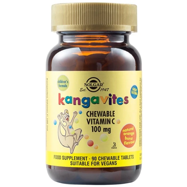 Solgar Kangavites Chewable Vitamin C 100mg Vitamin C Dietary Supplement...