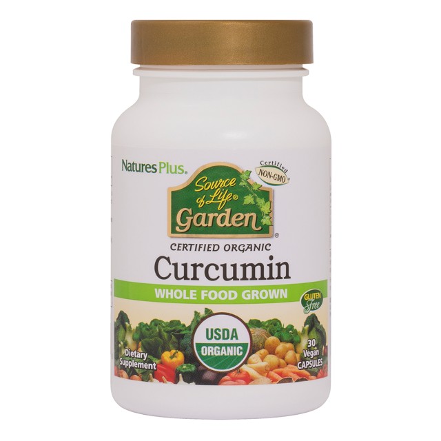 Natures Plus Source of Life Garden Curcumin 400mg Συμπλήρωμα Διατροφής Με Κουρκουμίνη, 30 Φυτικές Κάψουλες