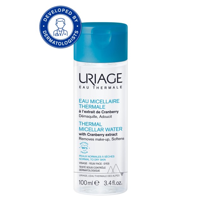 Uriage Eau Thermal Νερό Micellar Καθαρισμού Προσώπου & Ματιών για Κανονικό/Ξηρό Δέρμα Travel Size, 100ml