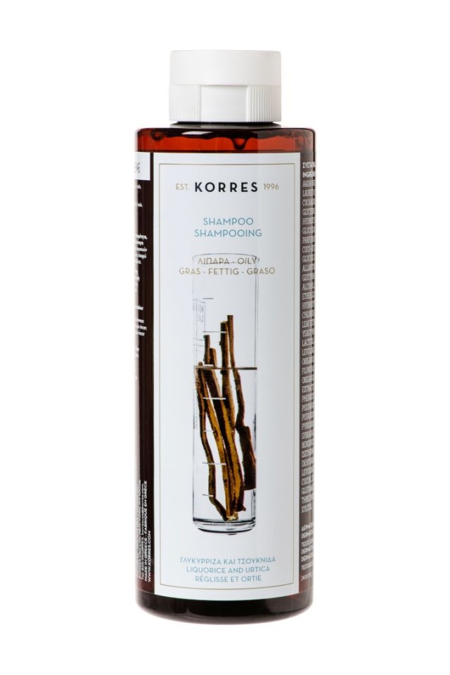 Korres Σαμπουάν για Λιπαρά Μαλλιά με Γλυκόρριζα και Τσουκνίδα, 250ml