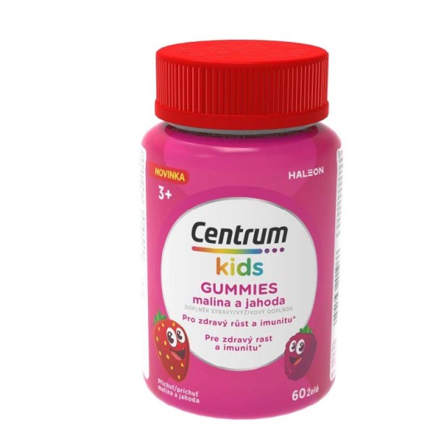 Centrum Kids Gummies Malina & Jahoda Παιδικό συμπλήρωμα διατροφής, 60 ζελεδάκια