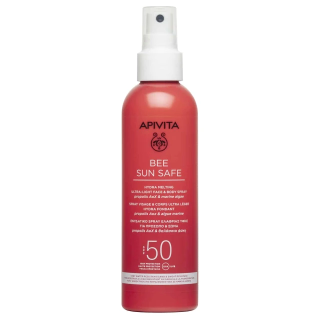 Apivita Bee Sun Safe Moisturizing Sunscreen Spray for Face and Body...