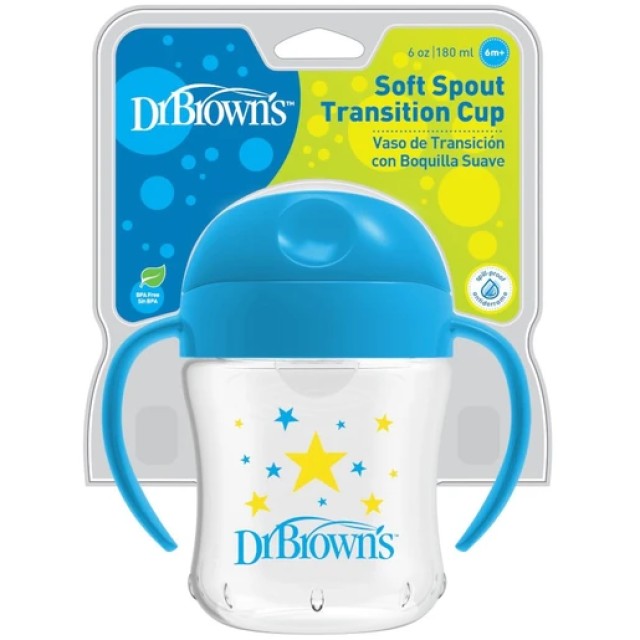 Dr. Browns Soft Spout Transition Cup 6m+ [TC61004] 180ml  Μπλε Εκπα...