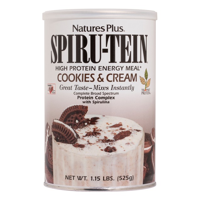 Natures Plus Spiru-Tein Shake Cookies & Cream,  525gr