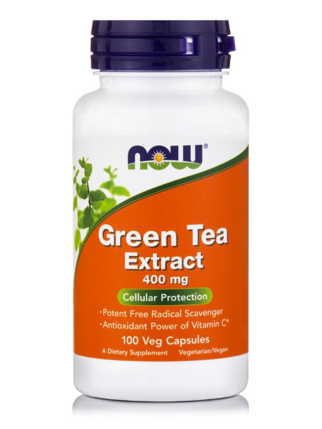 Now Foods Green Tea Extract 400 mg Συμπλήρωμα Διατροφής Αντιοξειδωτικό, 100 κάψουλες