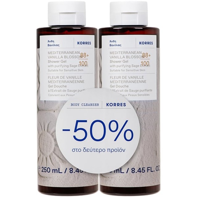 Korres Promo (-50% στο 2ο προϊόν) Mediterranean Vanilla Blossom Αφρ...