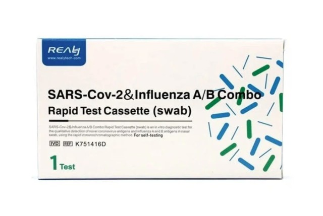 Realy Τεστ Ανίχνευσης COVID-19 και Γρίπης Α & Β με Ρινοφαρυγγικό Δείγμα, 1 Τεμάχιο
