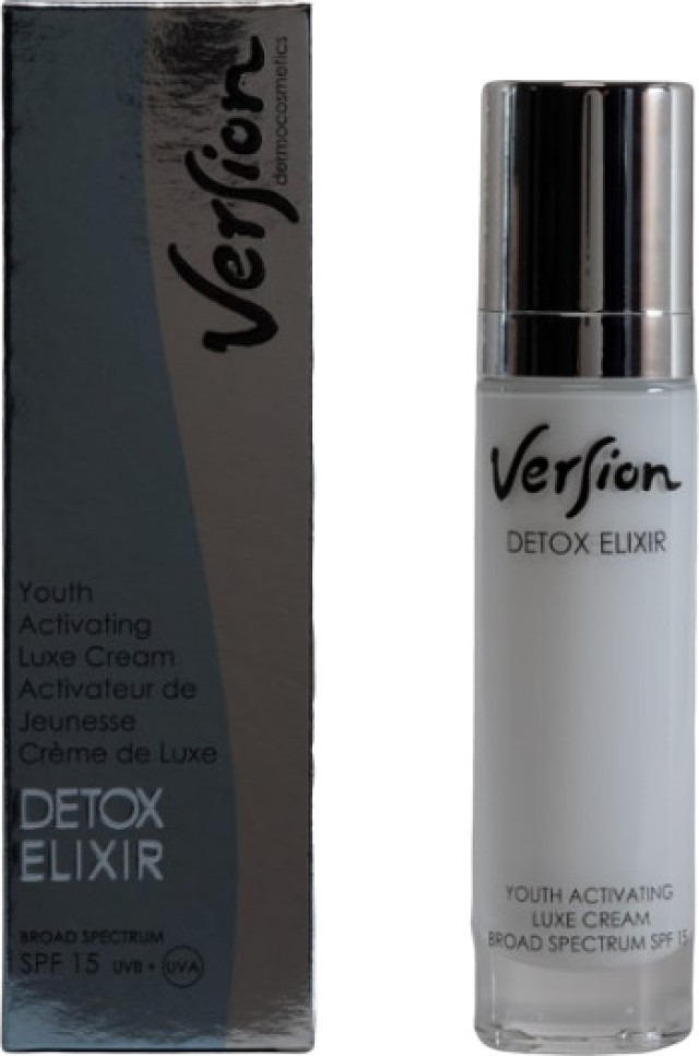 Version Detox Elixir Cream SPF15 Αντιρυτιδική Κρέμα Προσώπου Με Αντιοξειδωτική Δράση, 50ml