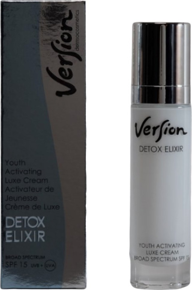 Version Detox Elixir Cream SPF15 Αντιρυτιδική Κρέμα Προσώπου Με Αντιοξειδωτική Δράση, 50ml