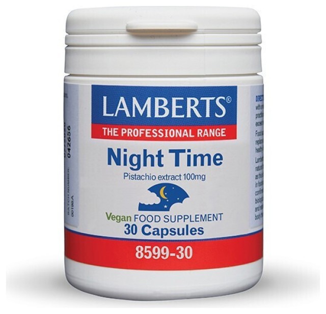 Lamberts Night Time Pistachio Extract 100mg Συμπλήρωμα Διατροφής για την Αϋπνία, 30veg.caps