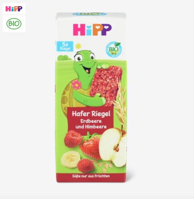 Hipp Bio Oat Bar With Strawberry & Raspberry From 12 Months Παιδικέ...