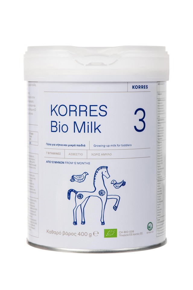 Korres Bio Milk 3 Βιολογικό Αγελαδινό Γάλα Για Νήπια & Μικρά Παιδιά (από 12 Μηνών), 400gr