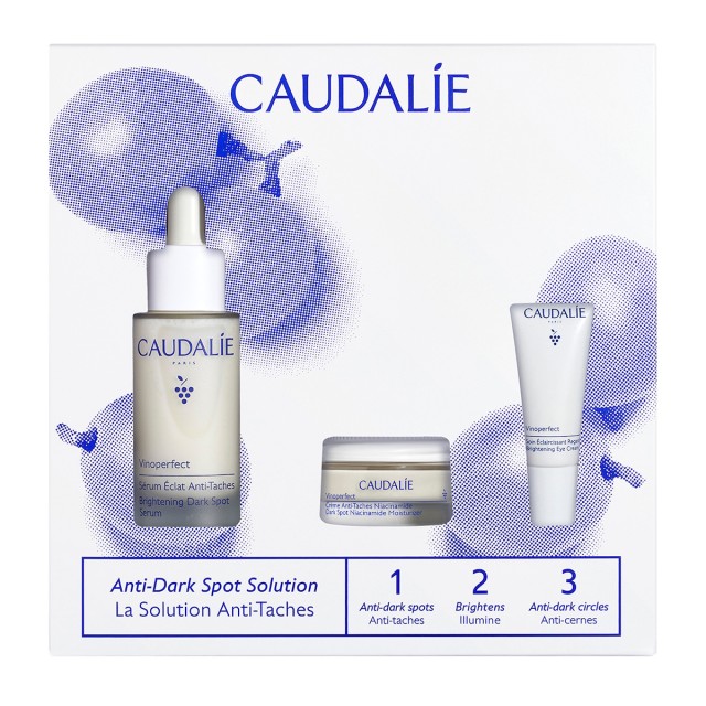 Caudalie Vinoperfect Brightening Dark Spot Serum 30 ml + Dark Spot Niacinamide Moisturizer 15 ml + Brightening Eye Cream 5 ml