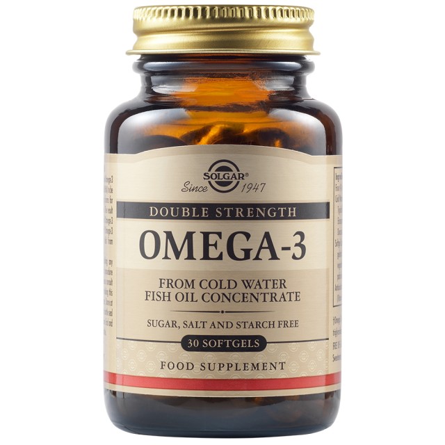 Solgar Double Strength Omega 3, 30 Μαλακές Κάψουλες