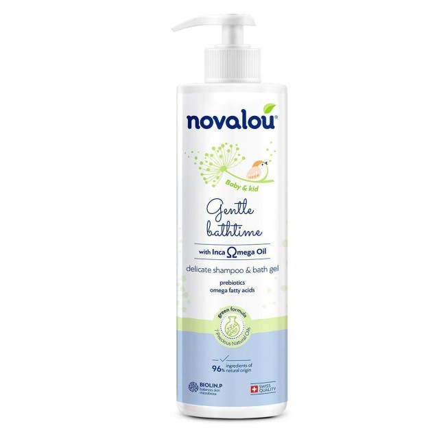 Novalou Gentle bathtime Βρεφικό Σαμπουάν και Αφρόλουτρο, 500ml