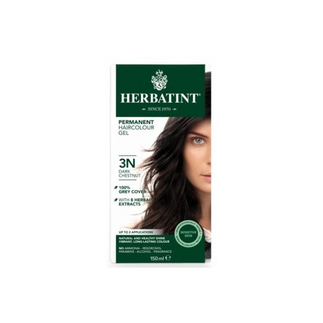 Herbatint Permanent Haircolor Gel 3N Καστανό Σκούρο