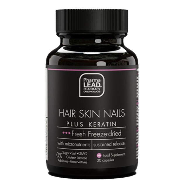 Pharmalead Black Range Hair Skin Nails Plus Keratin Συμπλήρωμα Διατροφής για Υγιή Μαλλιά, Νύχια και Δέρμα, 30caps