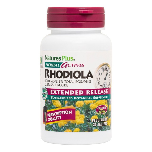 Natures Plus Rhodiola 1000 mg Extended Release, 30 Ταμπλέτες