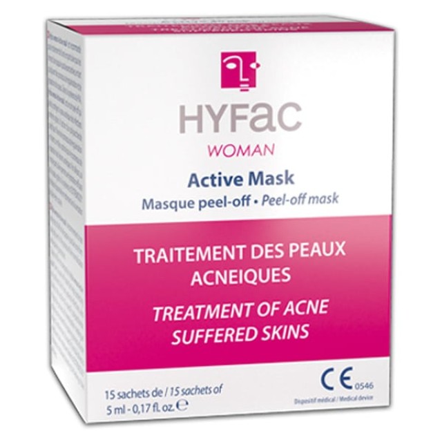 Hyfac Woman Active Mask Peel-Off Anti Imperfections Μάσκα Προσώπου ...