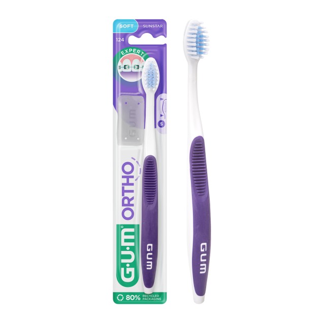 Gum Ortho Toothbrush Ορθοδοντική Μαλακή Οδοντόβουρτσα, 1τμχ